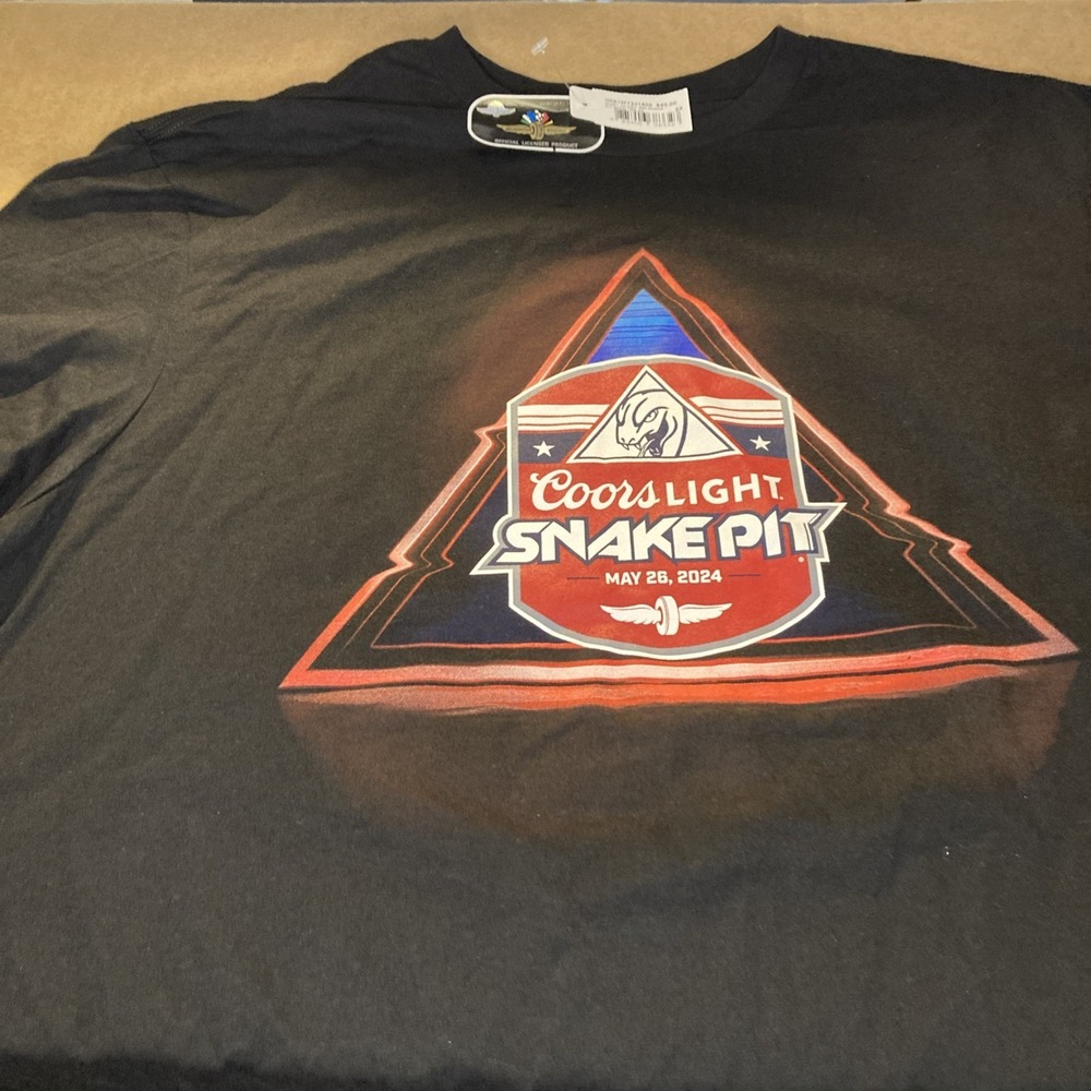 Indy Coors T- Shirt Size Small Black/Red Indianapolis Speedway 500 Snake Pit